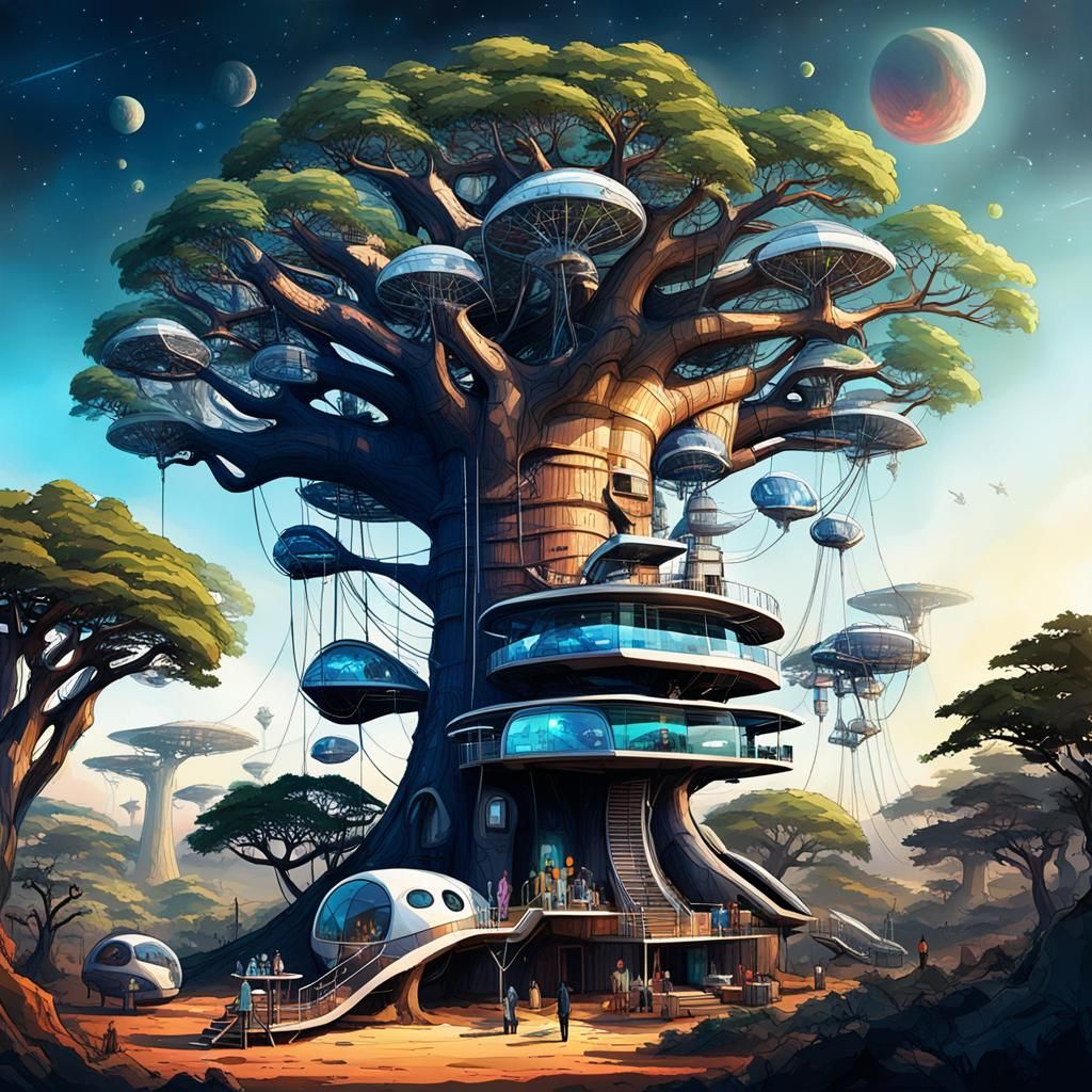 futurist treehouse