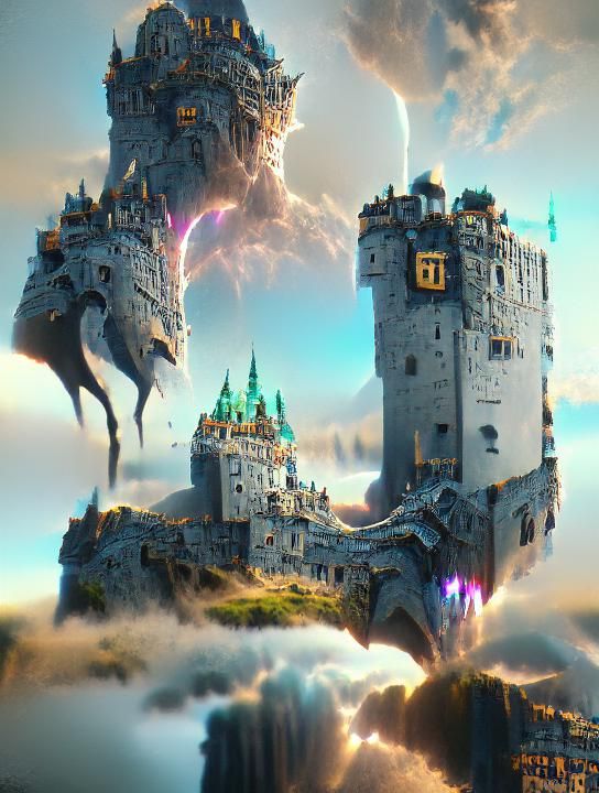 Fantasy Castle Concept Art in 8k 3D