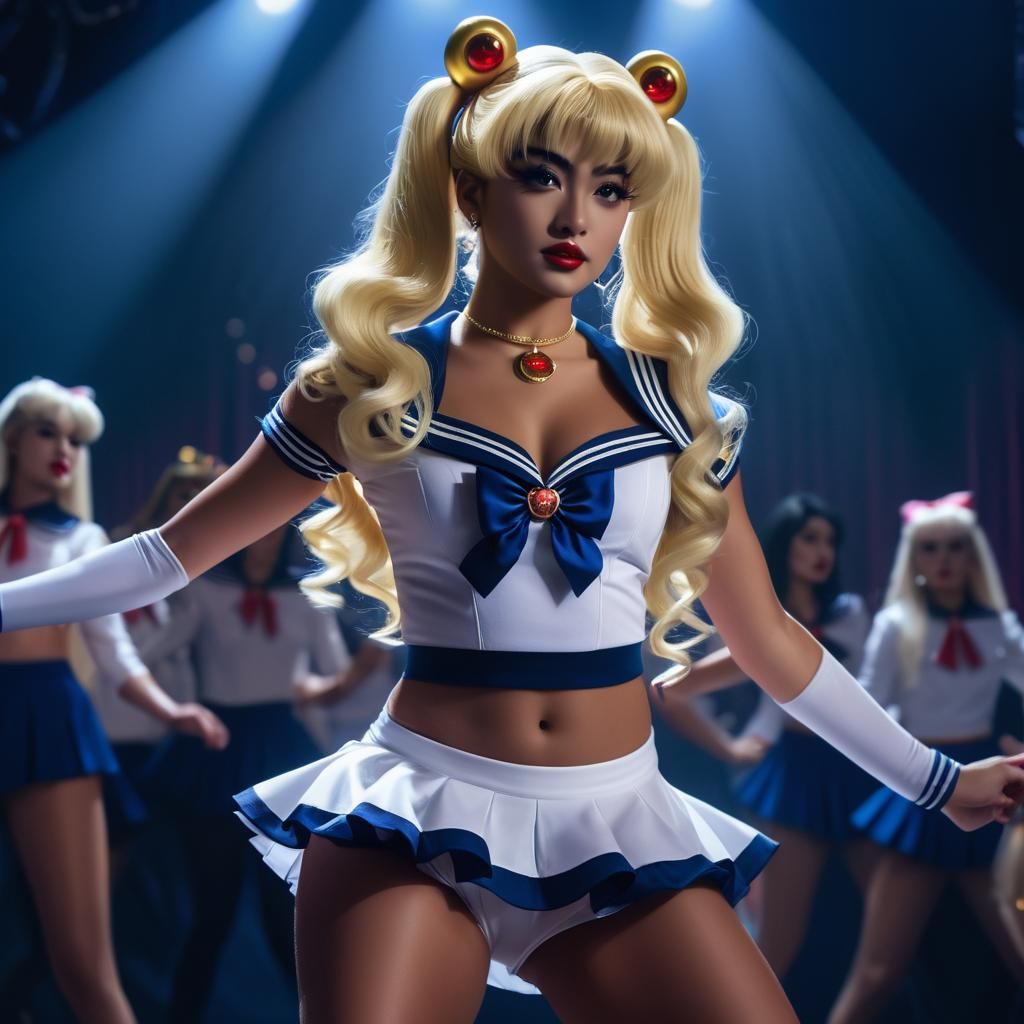 Sailor Moon Impressionist Acrylic Art