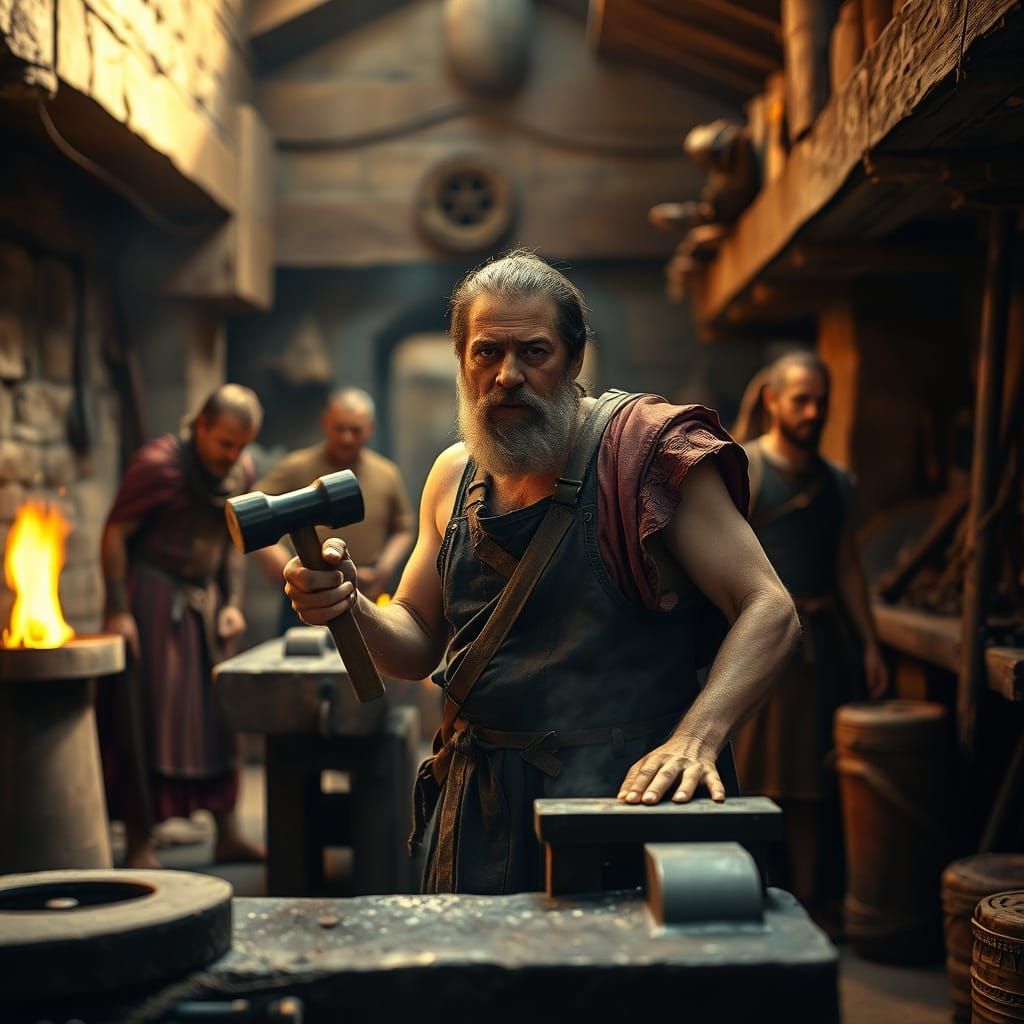 Daily life in ancient rome: A blacksmith