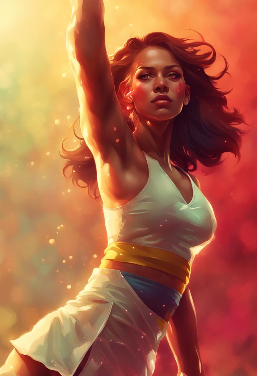 Hyperdetailed Cheerleader Portrait in Volumetric Lighting