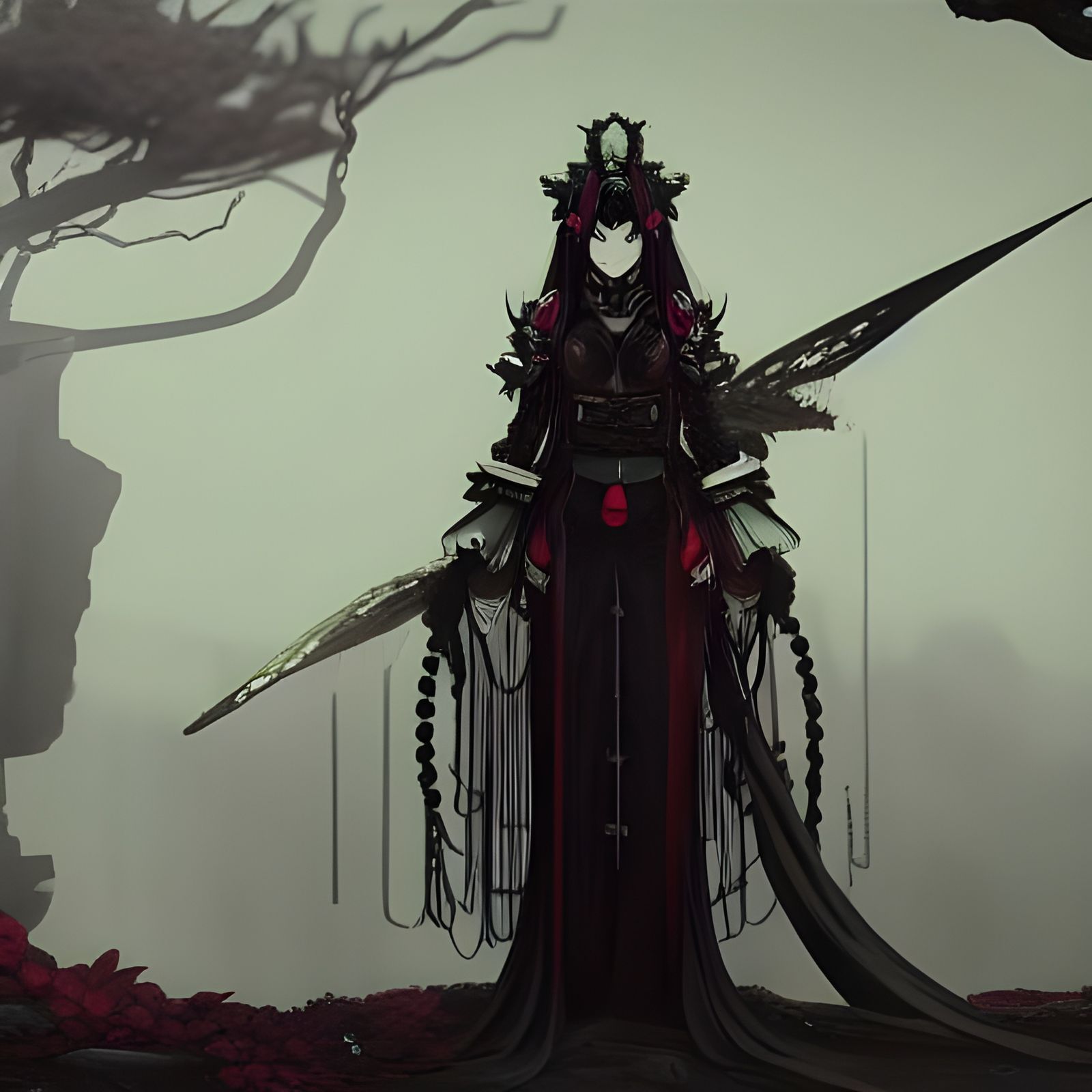 Feudal Sci-Fi Onryō: Detailed Matte Painting