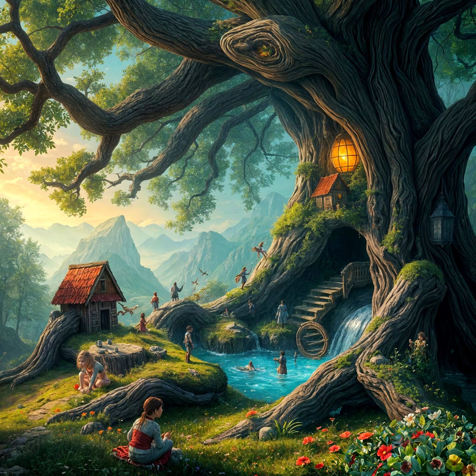 Fantasy World Spills Out of Ancient Tree