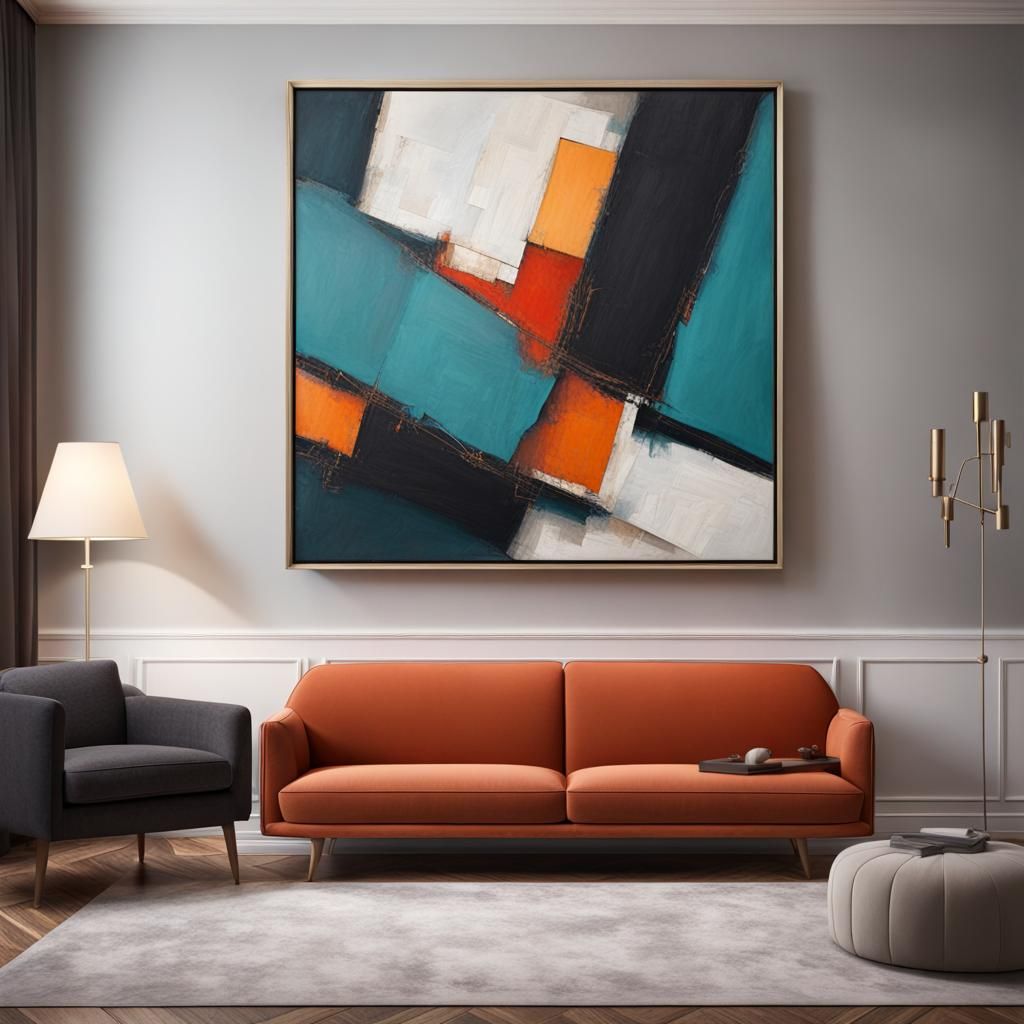 Abstract Art: The Oubliette Room in Complementary Colors