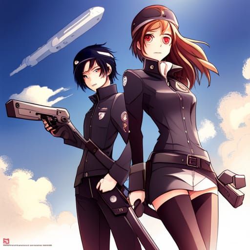 Murder Drones in Anime Style