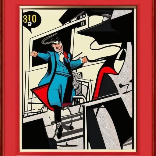 1940s Gangster in Comic Book Pop Art Style