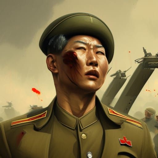 North Korean Soldier in World War 3: Artstation Portrait