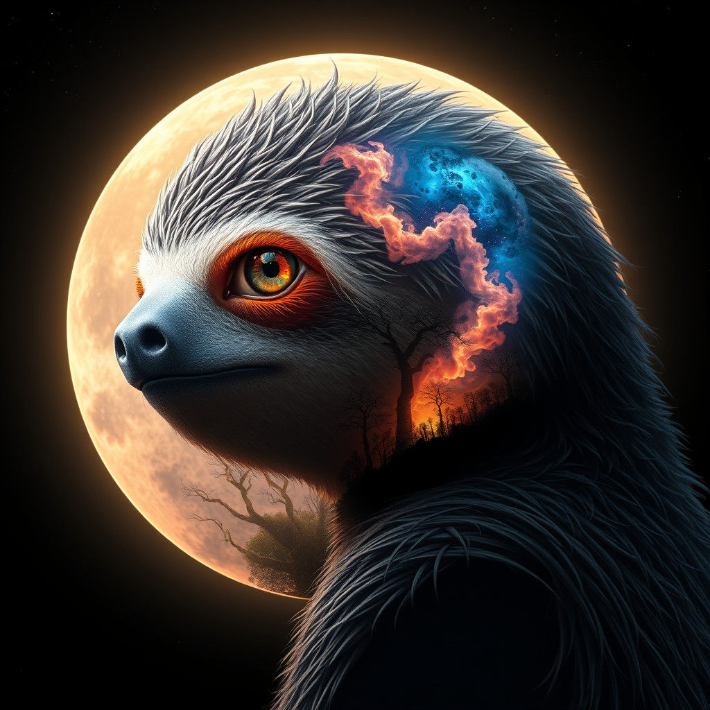 Cosmic Sloth with Extraterrestrial Essence