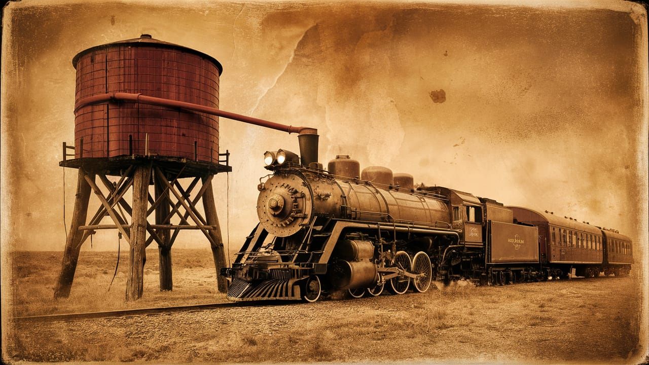 Vintage Steam Train at Redwood Water Tank