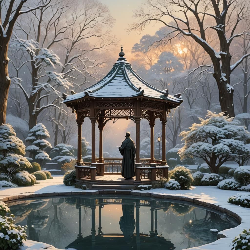 Dawn Gazebo: A Sacred Place in Anime Style