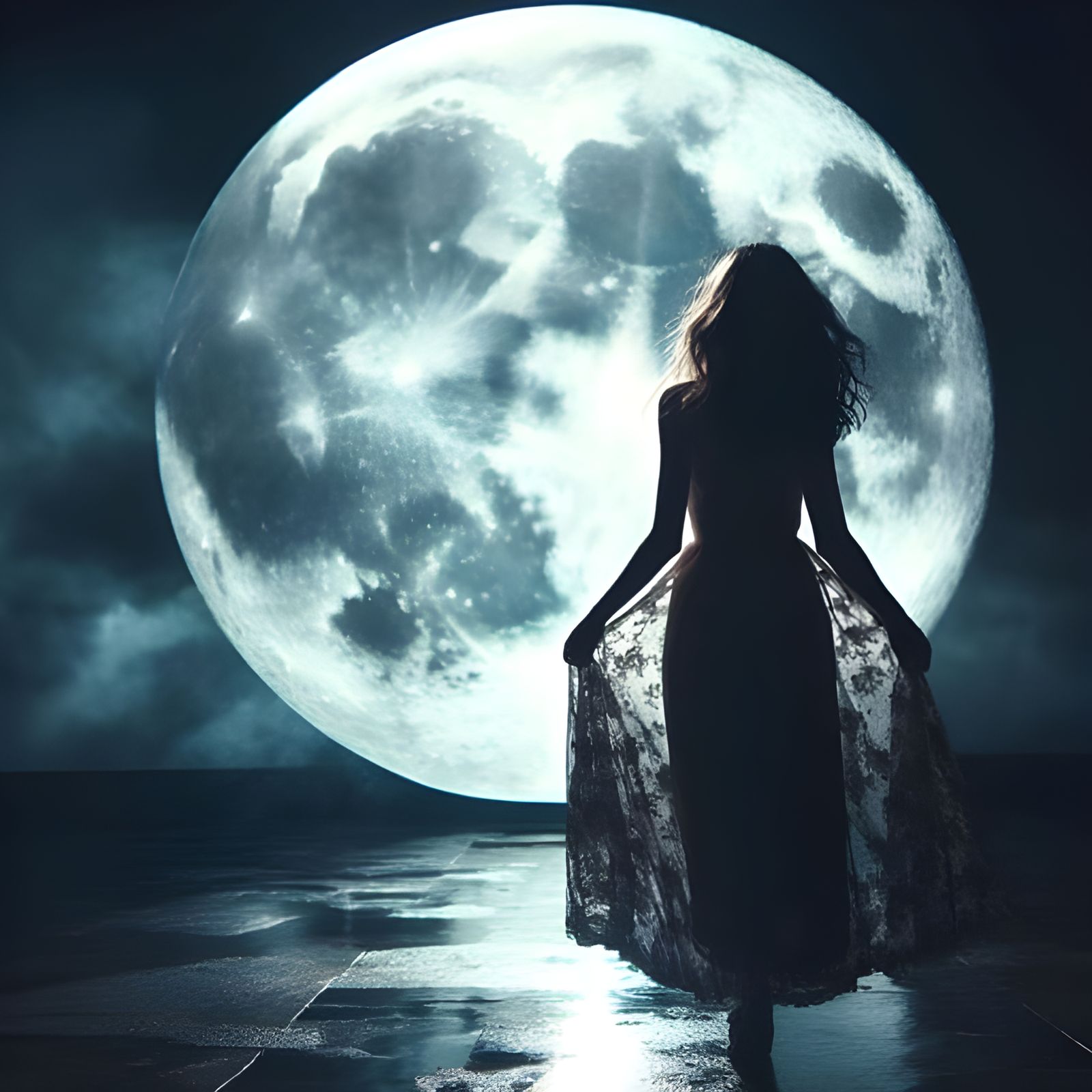 Abstract Black Void - AI Generated Image