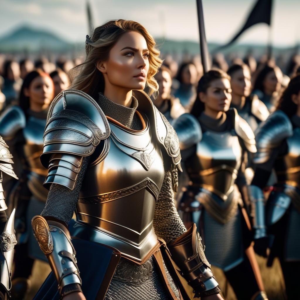 Warrior Ladies waiting for the order to enter combat...