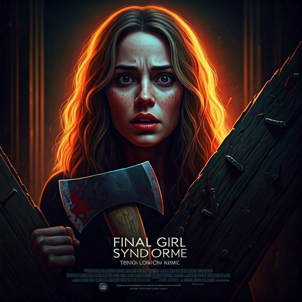 Scream Queen Horror Movie Poster with Axe