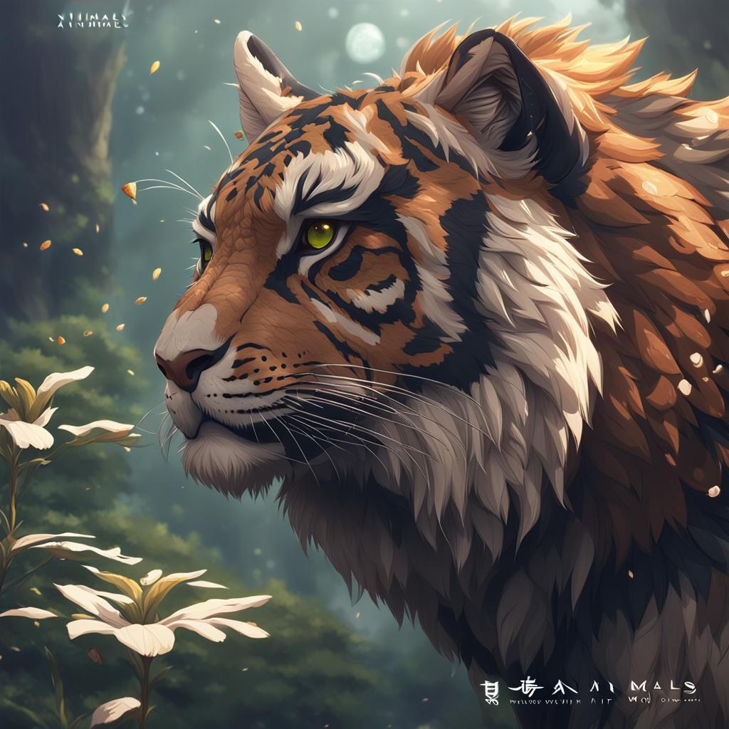 Anime Style 3D Render of Animals