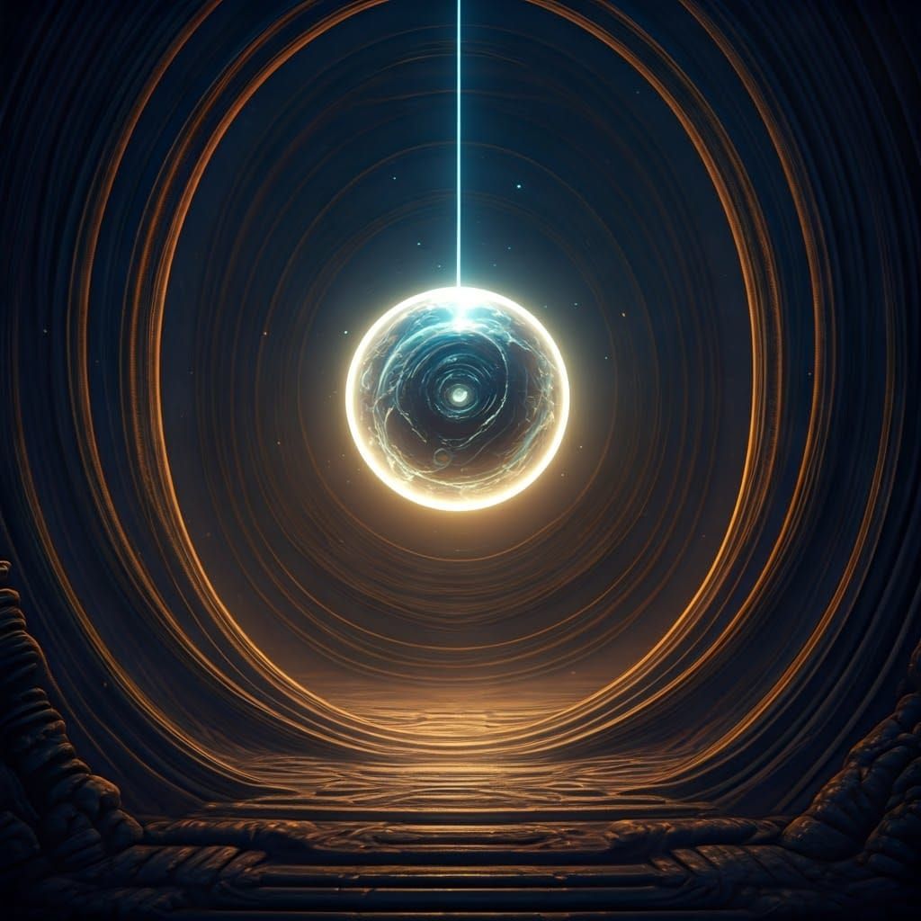 Glowing Orb in Dark Fantasy Style