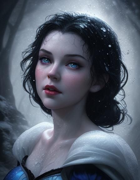 Dark Disney Snow White with Water Droplets