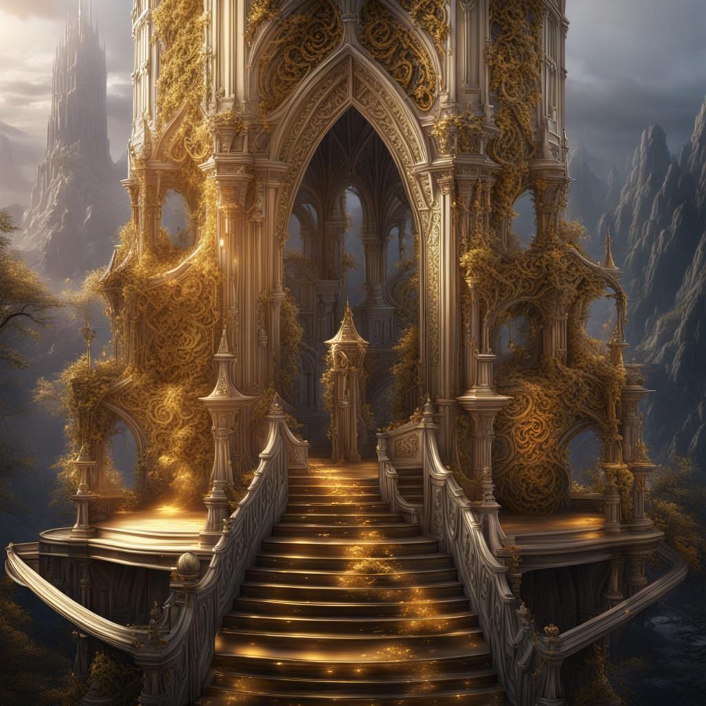 Gold and Silver Lovers: Detailed Matte Painting