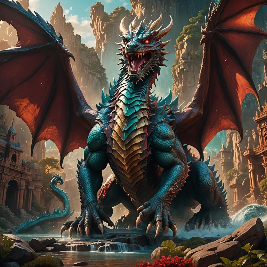 Majestic Dragon Displaying Grandiose Proportions