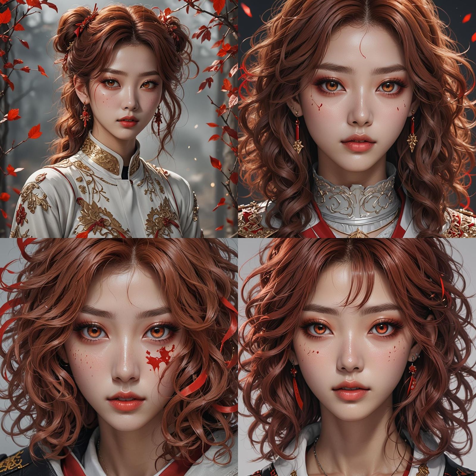 K-Pop Idol with Ginger Hair, Digital Art