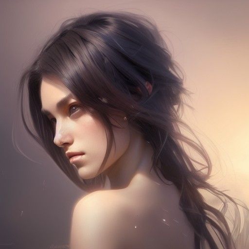 Beautiful Woman Portrait in Hyperdetailed Style