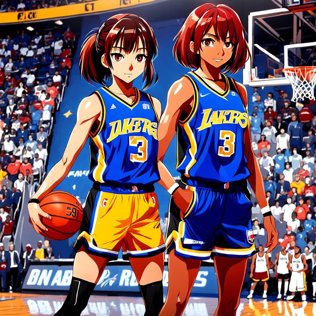 Anime Women in NBA Jerseys