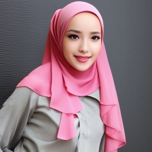 Woman in Floral Hijab: A Beautiful Portrait