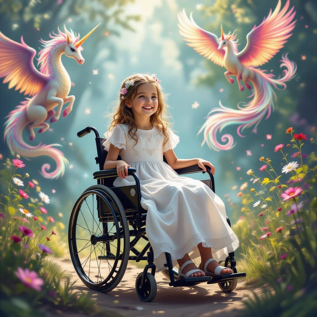 Whimsical Dreams: A Disabled Girl's Fantastical Imagination