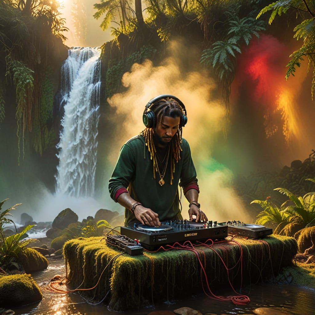 Reggae Rasta DJ in Enchanted Floating Forest
