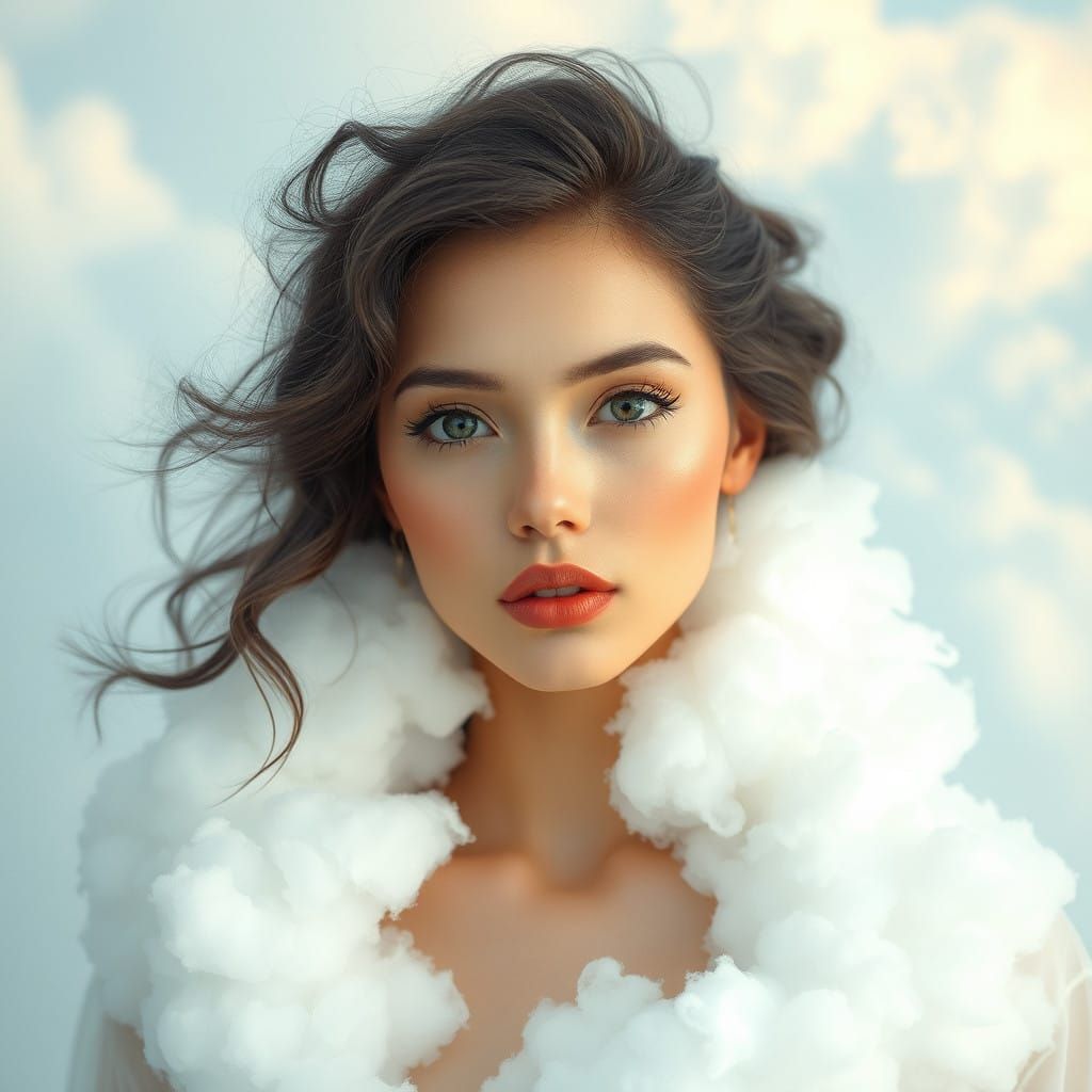 Cloud Goddess in Ethereal Beauty