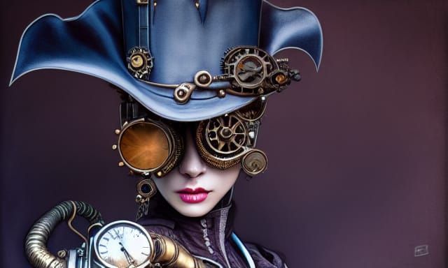 Zamphira. Steampunk Halloween portrait