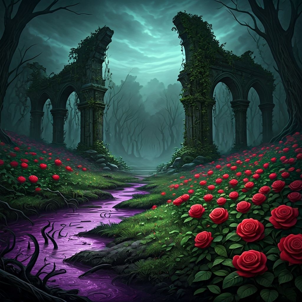 Corrupted Feywild Swamp with Unseelie Influence