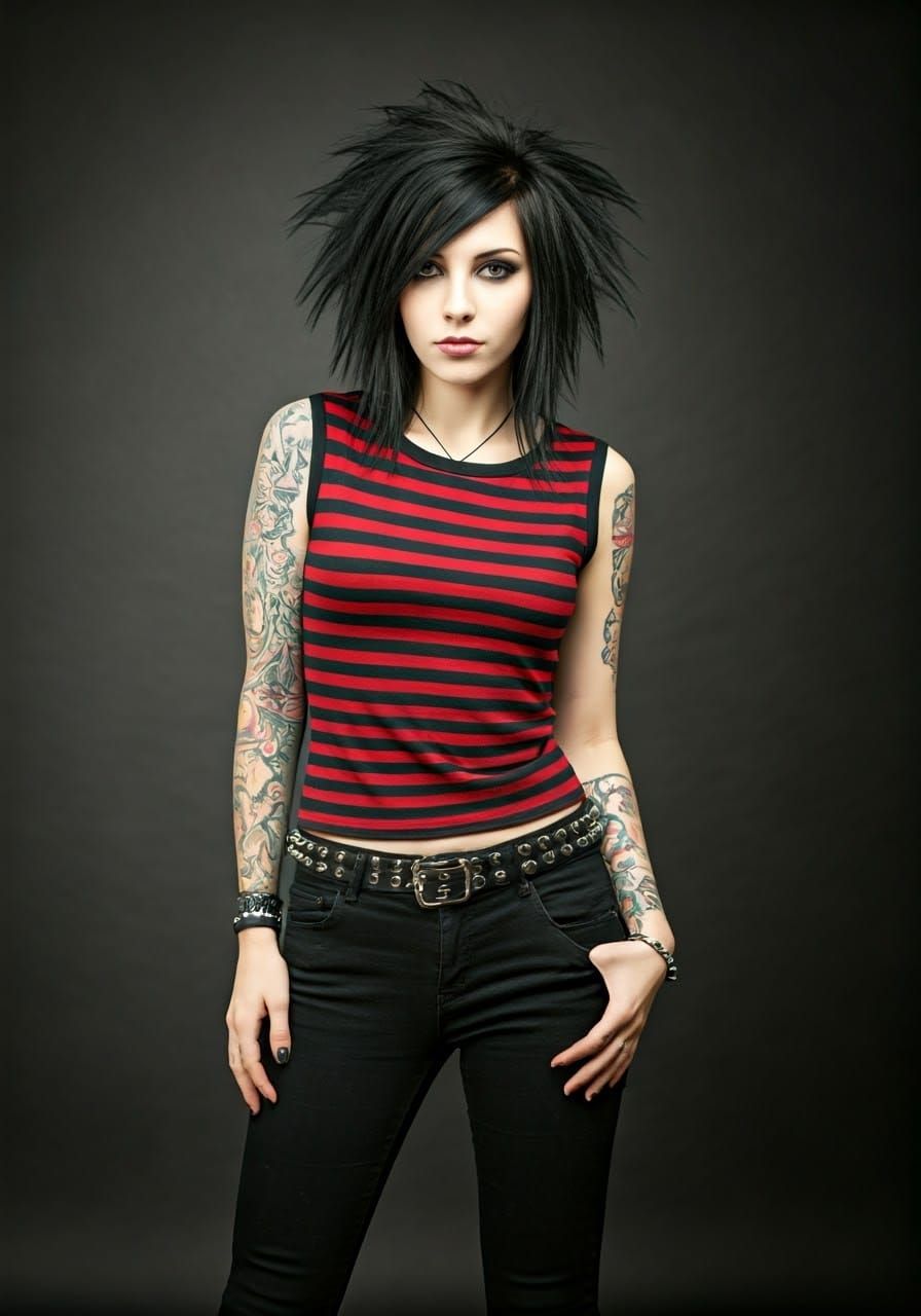 Young Emo Girl with Punkcore Attitude