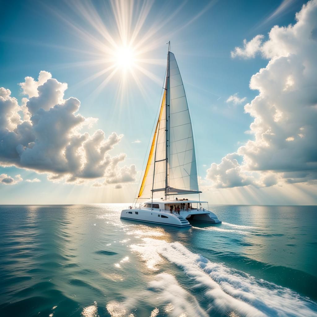 Catamaran Sailing Adventure in Divine Sunshine