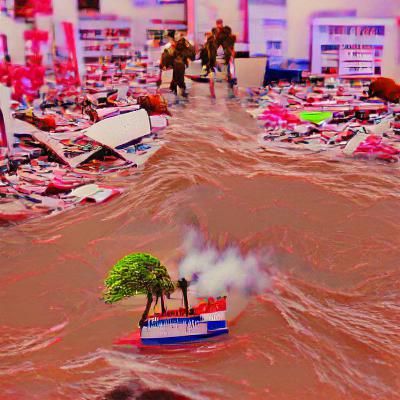 AI Generated Natural Disaster Concept