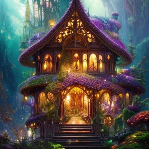 Ornate Fairy House in Gothic Manor
