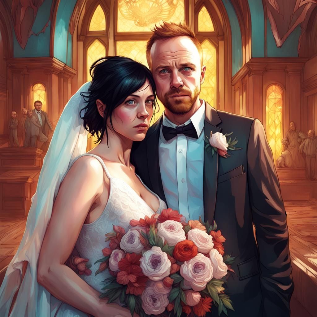 Jane and Jesse's Wedding Portrait: Artstation Style