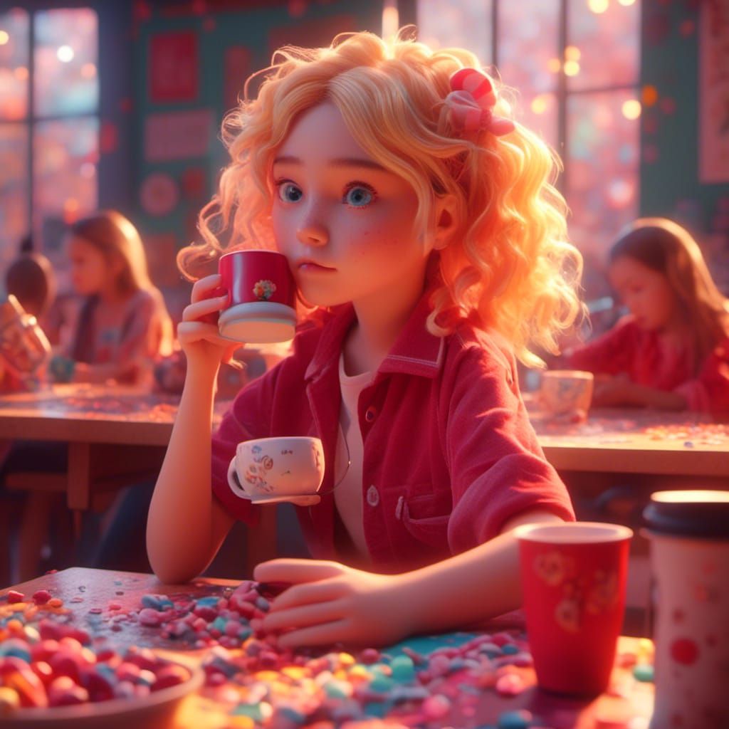 Classroom Student in Candy Art Style