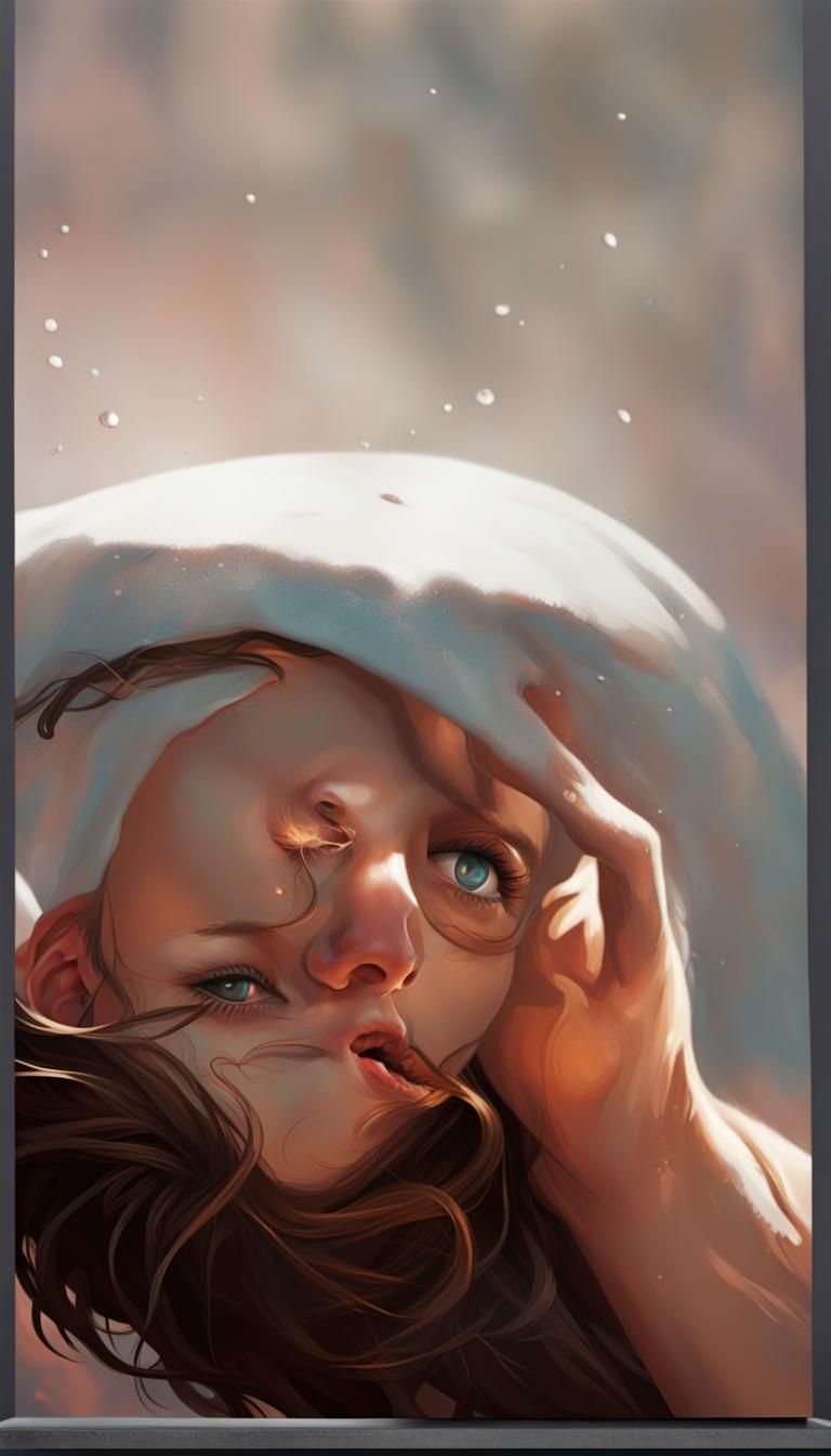 Hyperrealistic Splash Art Portrait with Color Depth