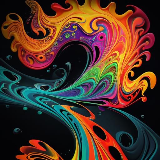 Vibrant Abstract Vector Art with Flowing Points