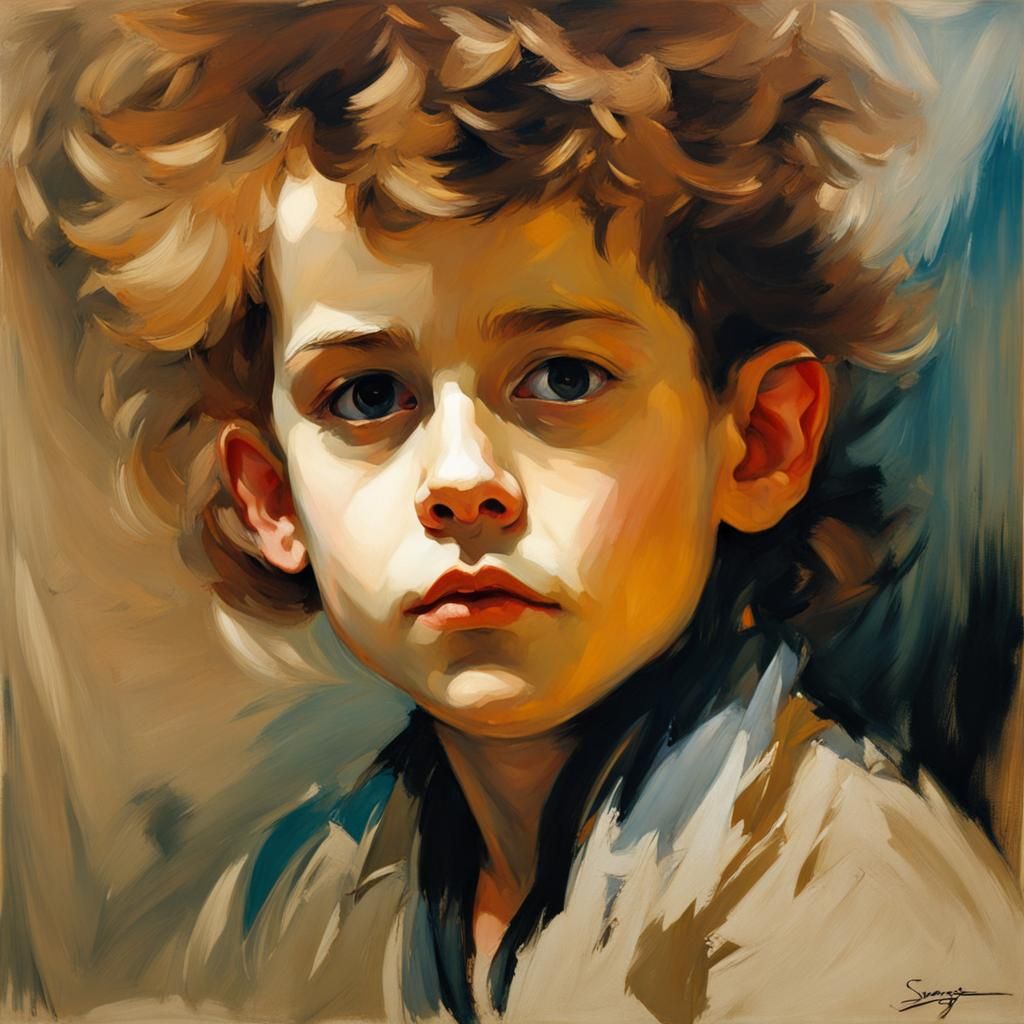 Lost Boys Portrait in John Singer Sargent Style