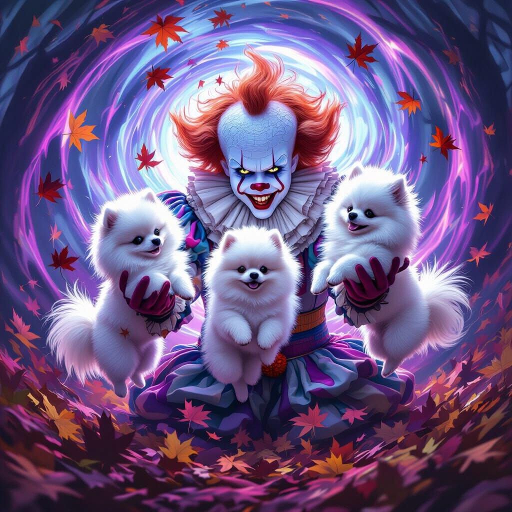 Pennywise Juggles Pomeranians in Autumn Vortex
