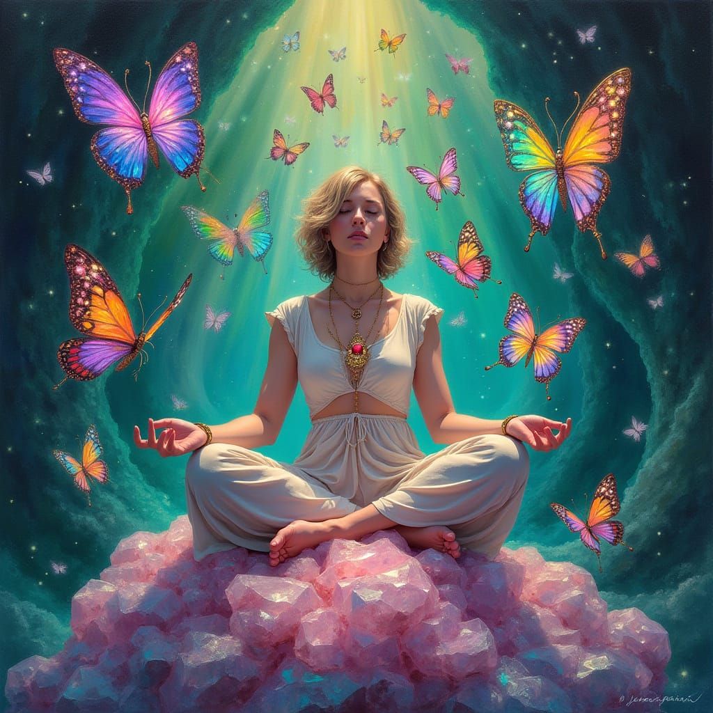 Mystical Druidess in Emerald Oasis