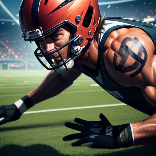 Hyperrealistic Sports Poster: Athlete in Action