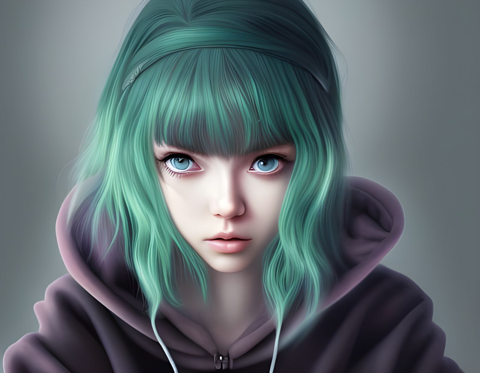 Hyperrealistic Anime Portrait of Grimes in 8k