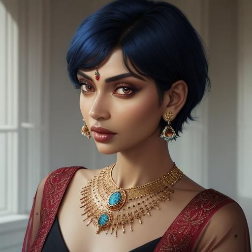 Crystal Gem Woman with Siren Eyes in Natural Light