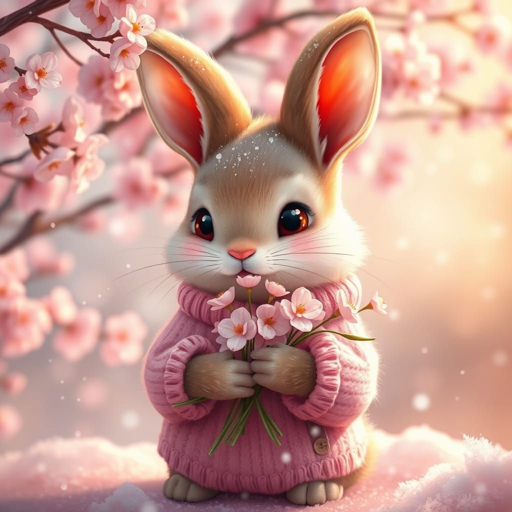 Enchanted Bunny in Whimsical Wonderland