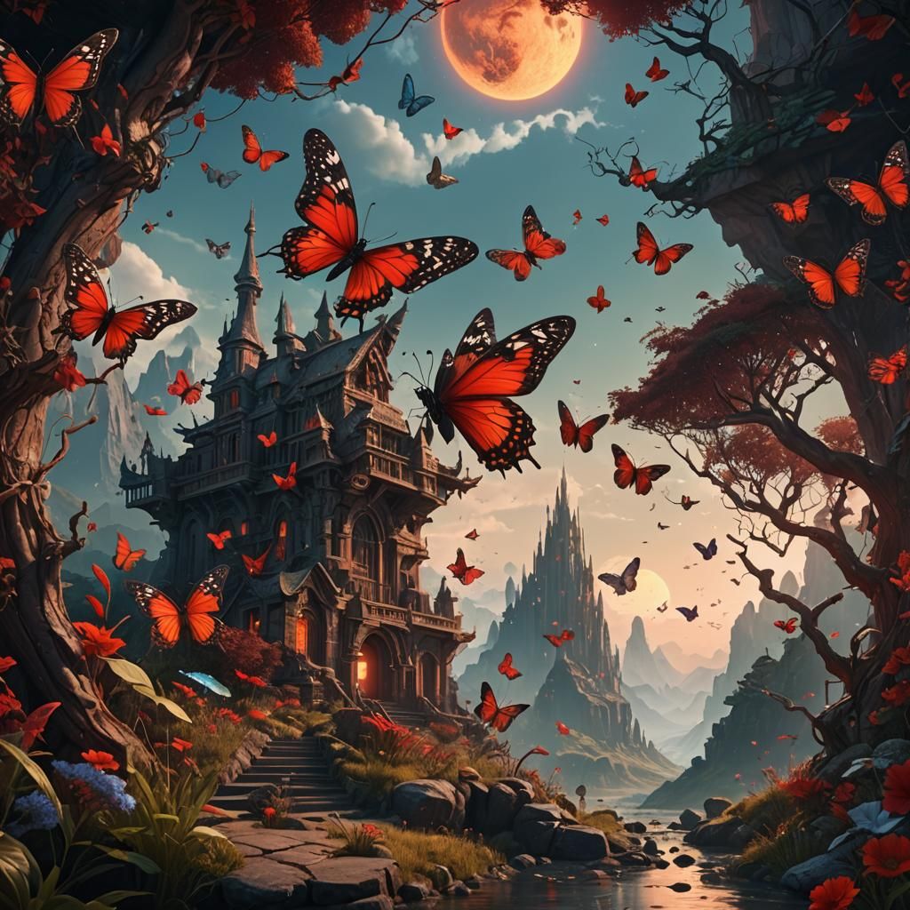 Far off Butterflies and Red Suns