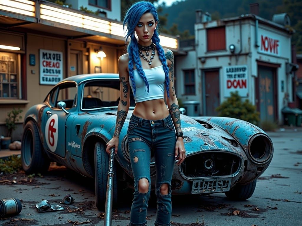 Cyberpunk Goddess of Decay