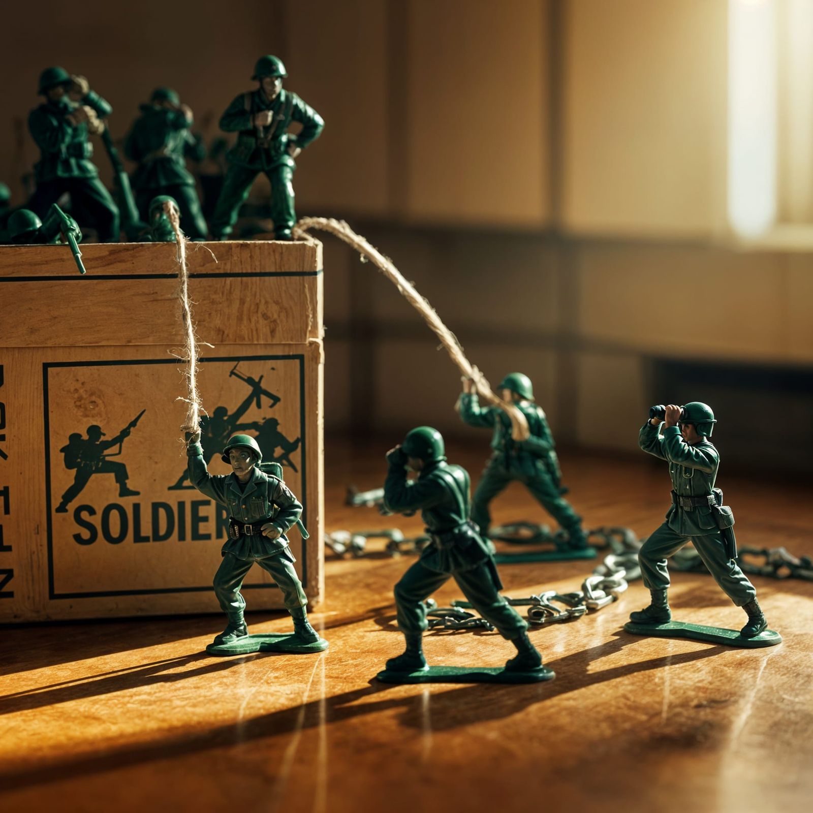 Classic Toy Soldiers Make Daring Escape