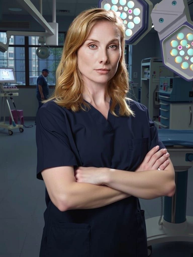 Operating Theatre Scene with Dramatic Lighting